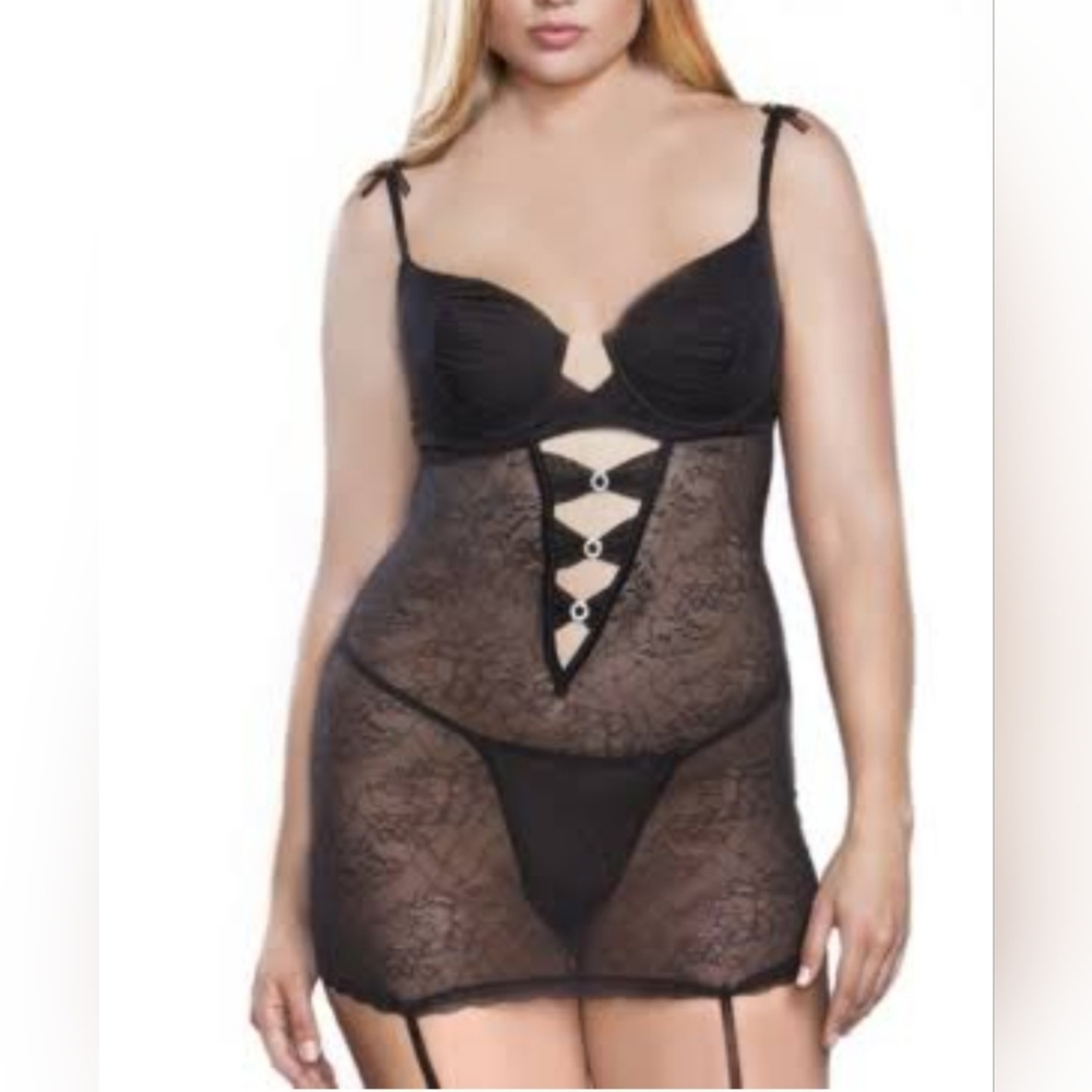 Lace and mesh sexy lingerie, size M